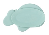 Tallrik med fack - Silicone Stick&Stay plate Wally Blue