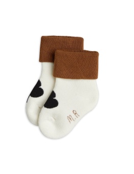 Strumpor - Clover terry baby socks White