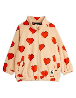 Jacka - Hearts fleece jacket Beige