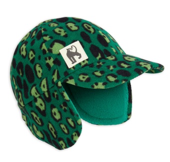 Mössa vinter fleecekeps - Leopard (grön)