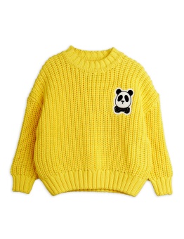 Tröja - Panda Stickad Yellow
