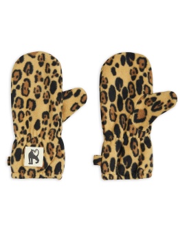 Vantar - Leopard fleece mittens