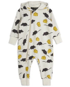 Overall - Mouse aop onesie (Light grey)