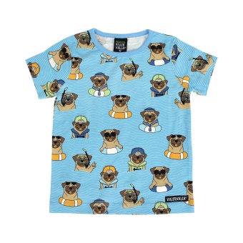 T-Shirt - pool dogs aqua