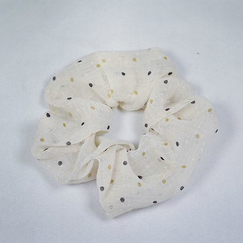 Scrunchie - Dots - cream