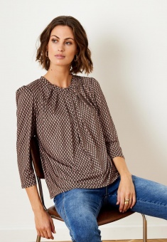 InFront Grazia Mönstrad Top Rose