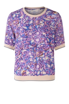 Oui Mönstrad Top Violett