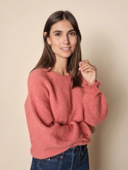 Mos Mosh Talli Stickad Jumper Faded Rose