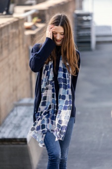 8Design Multifärger Sjal Cashmere Blue Mix