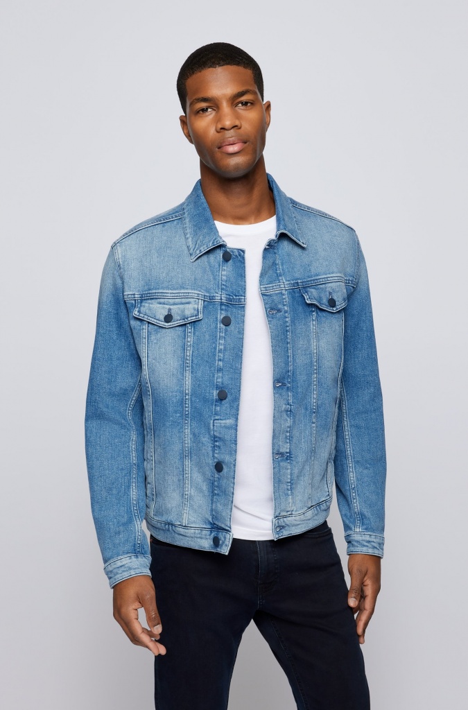 Hugo boss jean sales jacket