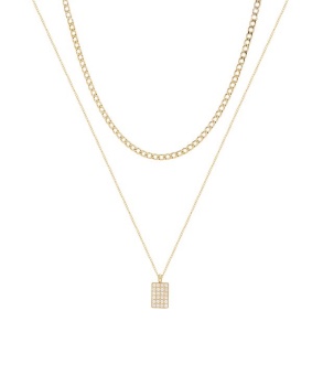 Terry double chain necklace