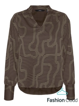 VMDAISY L/S V-NECK MIDI TOP WVN EXP