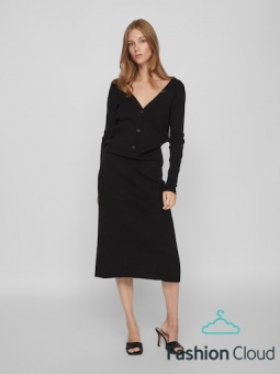 VICOMFY A-LINE KNIT SKIRT- NOOS