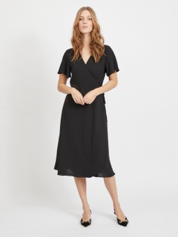 VILOVIE S/S WRAP MIDI DRESS/SU - DRESS