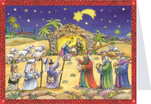 Adventskalender / Julkort n. 411 (A6) m. kuvert