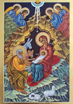 Julkort, Kristi födelse (ikon)