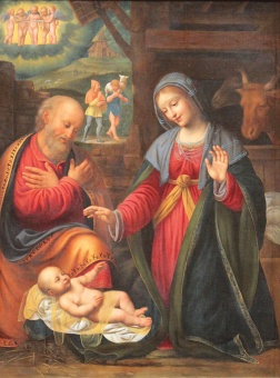 Julkort, Jesu födelse, Bernadino Luini (c. 1480-1532), 10-pack