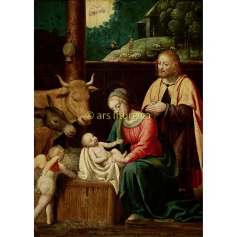 Julkort, Kristi födelse (Luini 14-1500-talet) 2