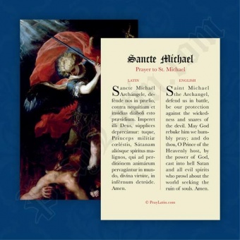 Sancte Michael (Bön till ärkeängeln Mikael, latin-engelska)