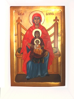 Heliga Anna, "själv tredje", grek. ikon