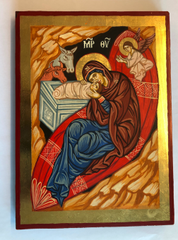 Jesu födelse, detalj (22x30), äkta ikon