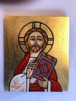 Kristus Allhärskaren / Pantokrator (11 x 20), koptisk äkta ikon