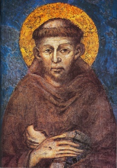 Franciskus av Assisi, enl Cimabue (handmålad)
