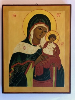 Maria & Jesusbarnet (24x31), äkta ikon