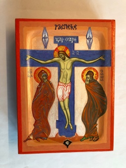 Korsfästelsen (15x20), äkta ikon