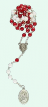 St Mikaels krona (chaplet), röd o vit