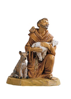 Franciskus av Assisi m hund, 11 cm