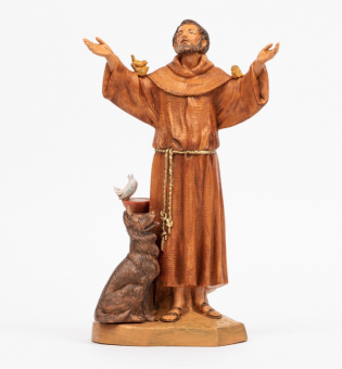 Franciskus av Assisi m hund, 30 cm