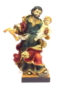 Josef m Jesusbarn, målad (19 cm)