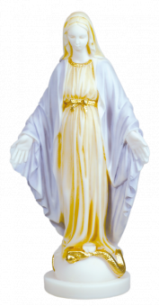 Mirakulösa Madonnan, 23cm, målad alabaster