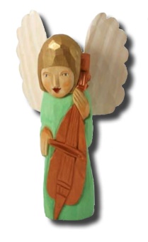 Linus (ängel m basfiol), 27 cm, grön