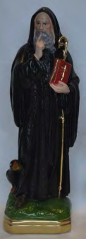 Helige Benedictus av Nursia, 20cm, resin