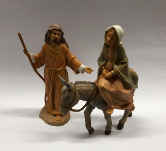 Krubbfigur, Josef+Maria till Betlehem (12 cm)