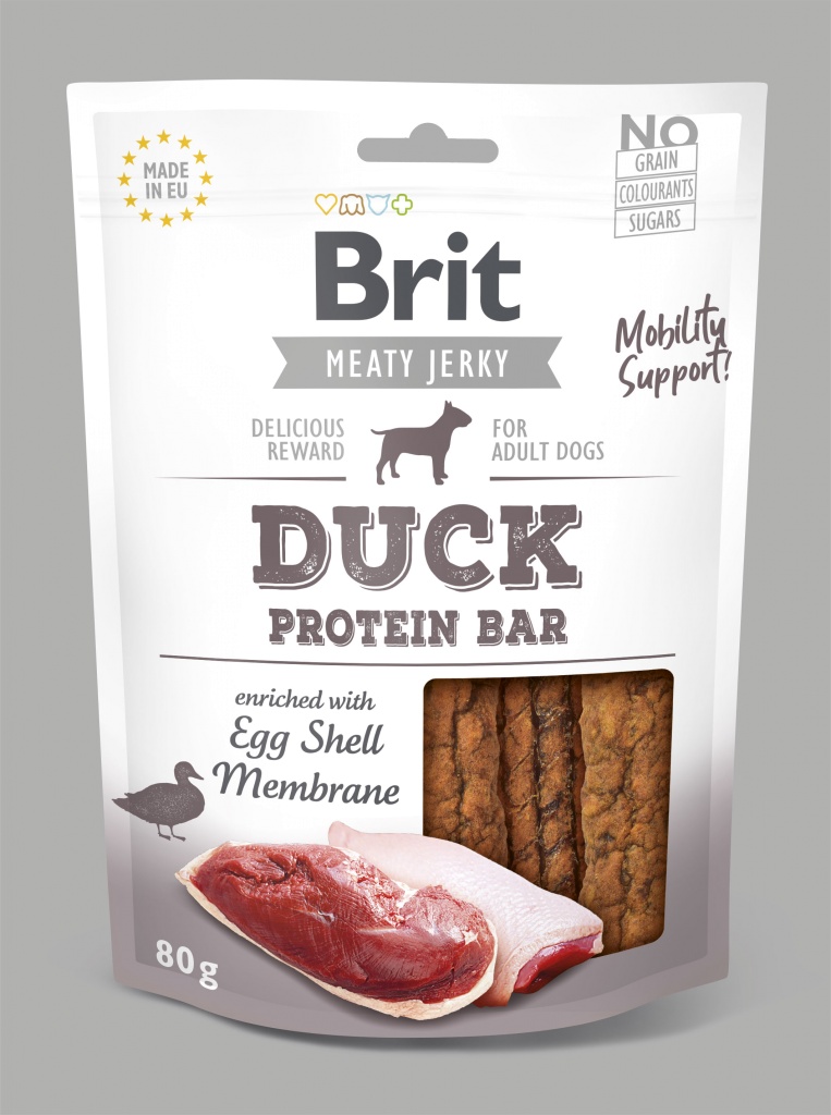 Brit Jerky Snack, Duck Protein Bar 80g Ellios Hund &amp; Katt AB