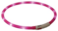 Trixie Blinkhalsband USB Silikon Rosa