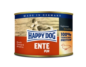 Happy Dog konserv, 100% animalisk, Anka