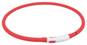 Trixie Blinkhalsband USB Silikon Röd
