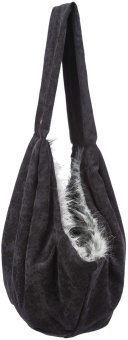 Trixie Soft fodrad magväska, 22 × 20 × 60 cm, svart/grå