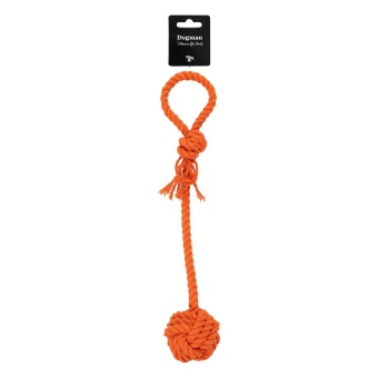 Dogman Orange boll med rep