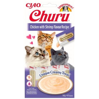 Churu Cat Creamy Treat Chicken with Shrimp flavour
