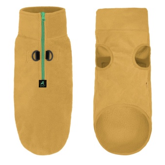 Gooby Half Zip-Up Fleece Vest Sand