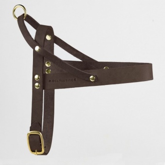 M&S Butter Leather Dog Harness Classic Brown