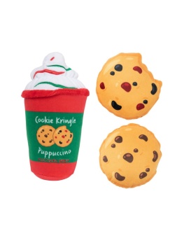FuzzYard Xmas Toy - Cookie Kringle Puppuccino & Cookies 3-p