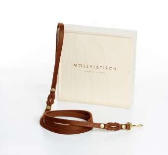 M&S Butter City Leash Sahara cognac