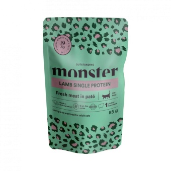 Monster Cat Pouches Adult Lamb 