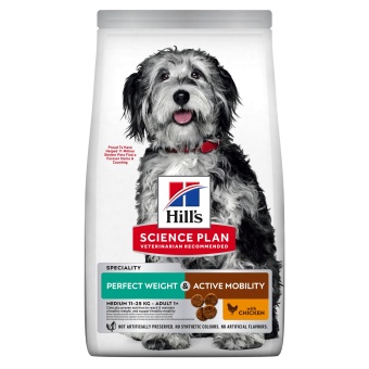 Hills SP Canine Adult Perfect Weight & Active Mobility Medium with Chicken
